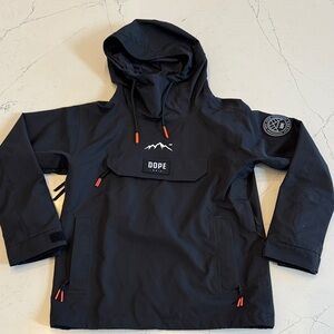 DOPE Black Hooded Anorak